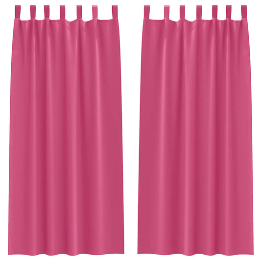 vidaXL Κουρτίνες 2 pcs Φωτεινό Ροζ 245 x 140 εκ. Πολυεστέρας