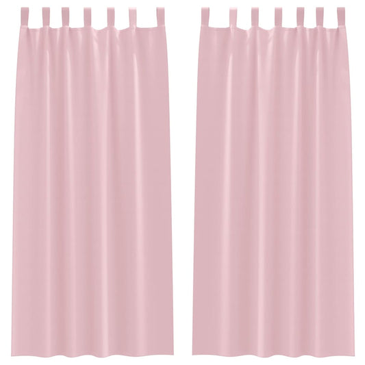 vidaXL Κουρτίνες 2 pcs Μωρουδίστικο Ροζ 245 x 140 εκ. Πολυεστέρας