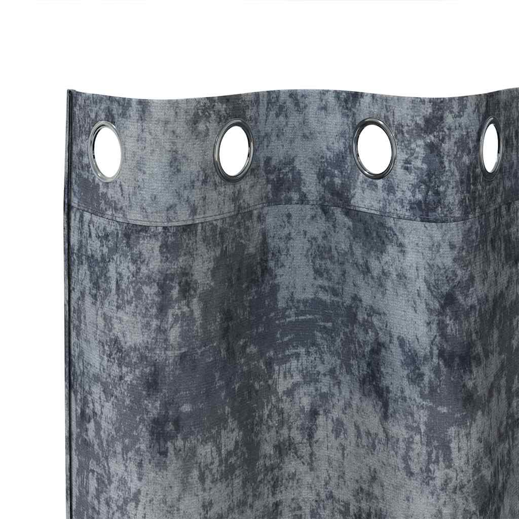 vidaXL Βελούδινες Κουρτίνες 2 τμχ. Ασημί Γκρι 140 x 140 cm Βελούδο
