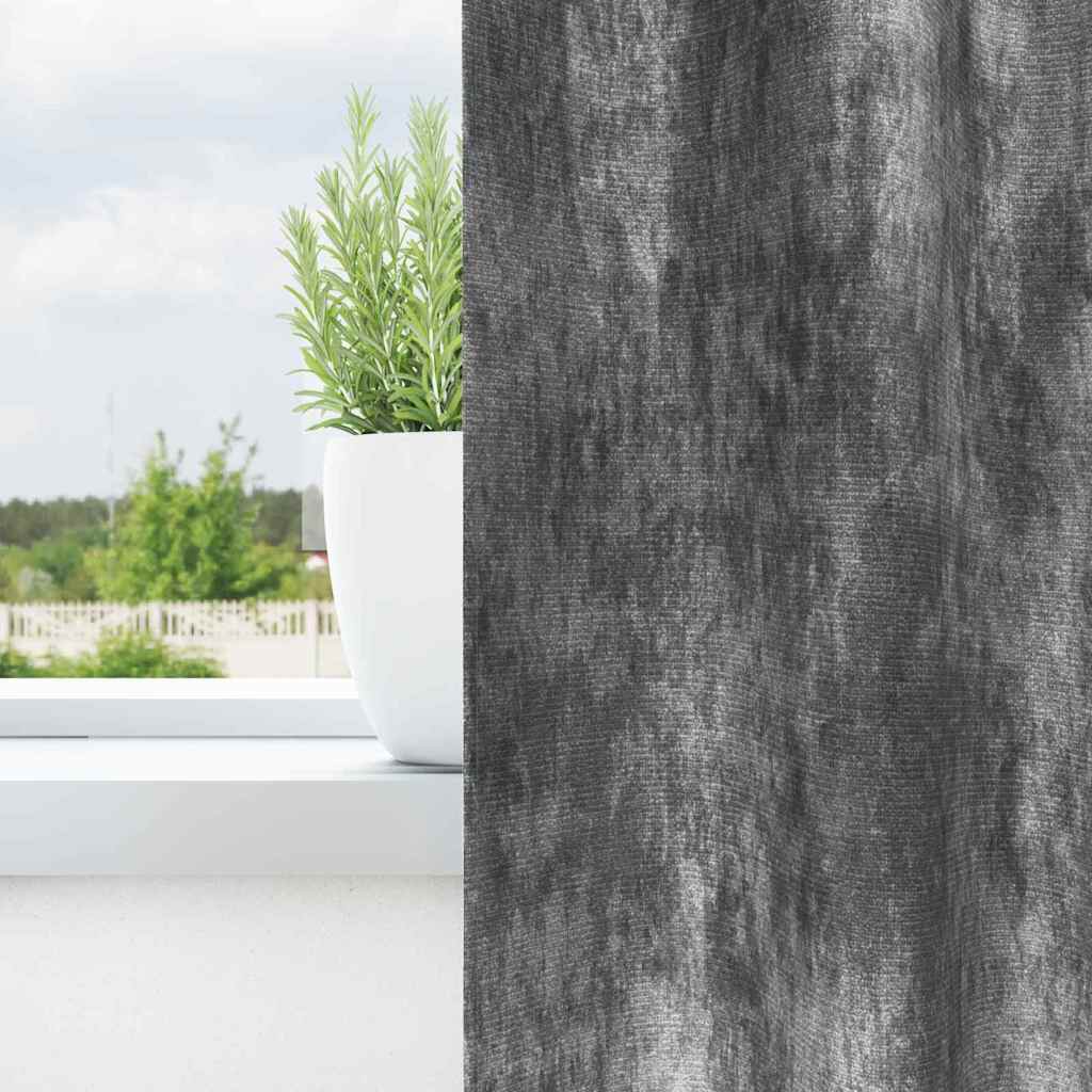vidaXL κουρτίνες 2 τεμ με Τσιμπίδες Γκρι 245x140 εκ.