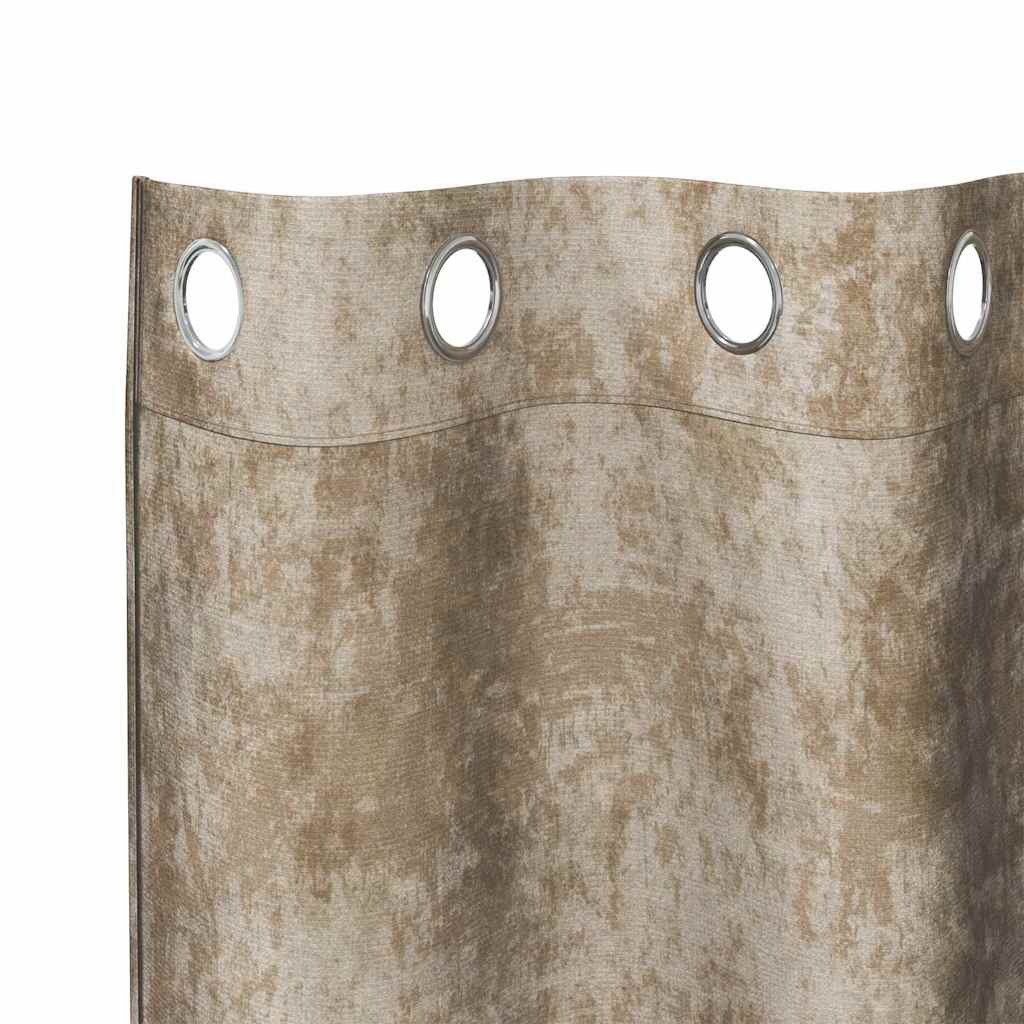 vidaXL Βελούδινες Κουρτίνες 2 τμχ. Μπρονζέ 140 x 140 cm Βελούδο