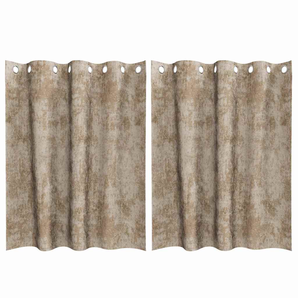 vidaXL Βελούδινες Κουρτίνες 2 τμχ. Μπρονζέ 140 x 140 cm Βελούδο