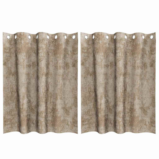 vidaXL Βελούδινες Κουρτίνες 2 τμχ. Μπρονζέ 140 x 140 cm Βελούδο