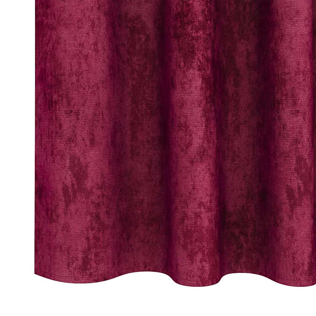 vidaXL Βελούδινες Κουρτίνες 2 τμχ. Μπορντό 140 x 140 cm Βελούδο