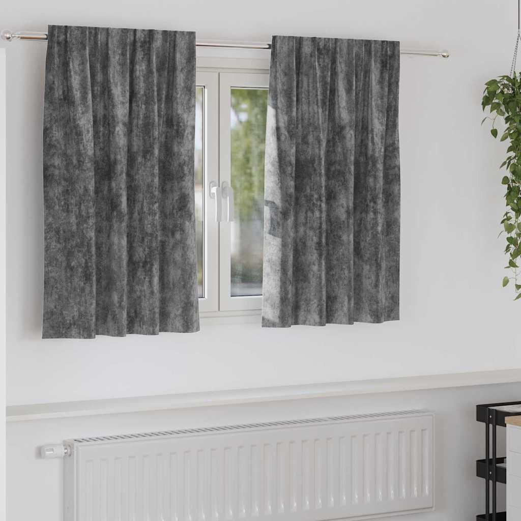 vidaXL Βελούδινες Κουρτίνες 2 τμχ. Γκρι 140 x 140 cm Βελούδο
