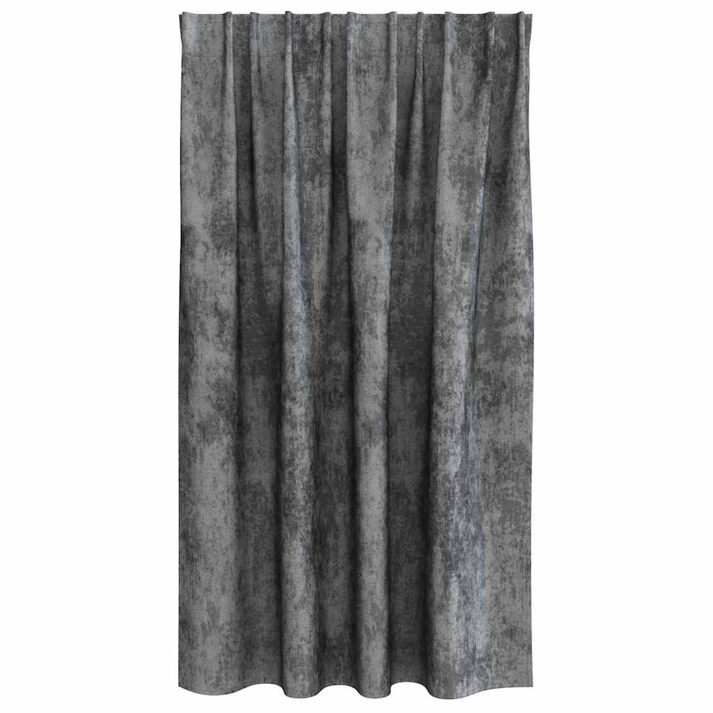 vidaXL Βελούδινες Κουρτίνες 2 τμχ. Γκρι 140 x 140 cm Βελούδο