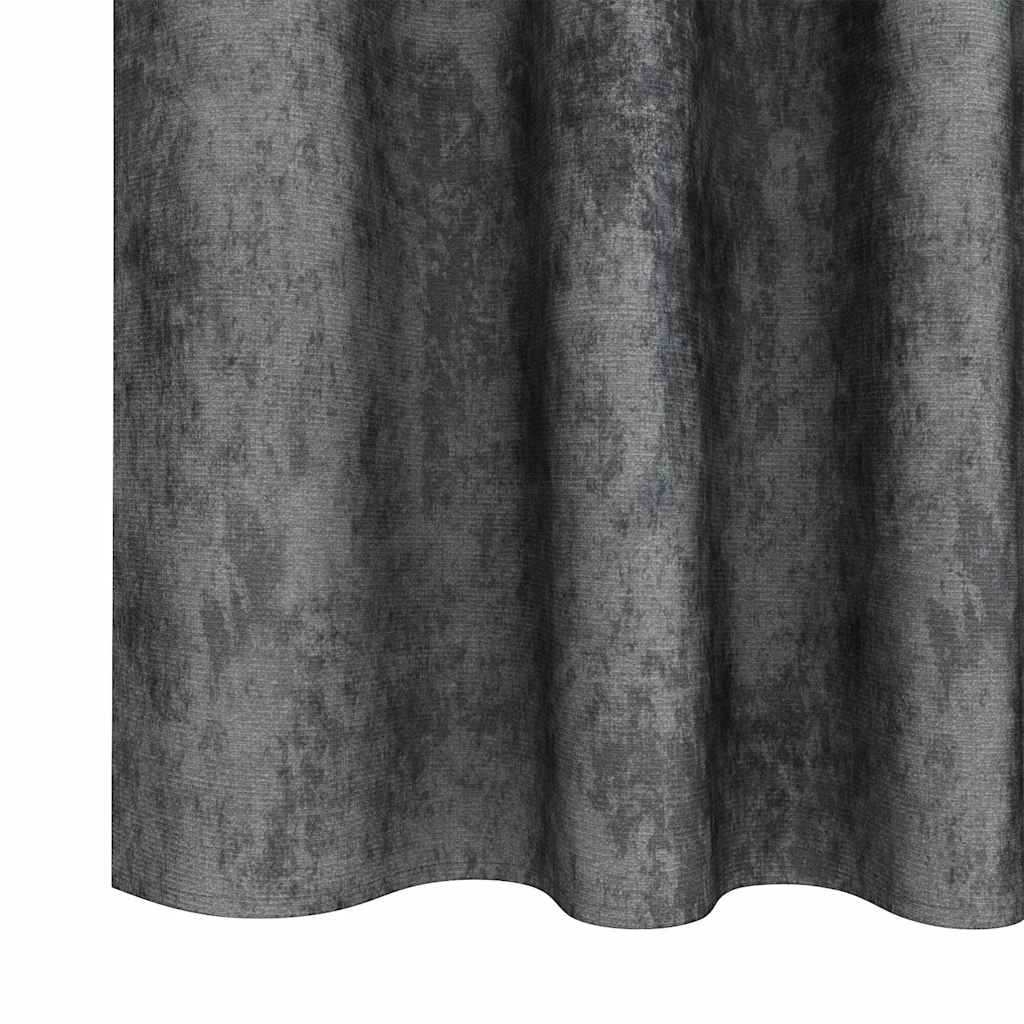 vidaXL Κουρτίνες Βελούδου 2 τεμ με ματάκια γκρι 175x140 εκ.