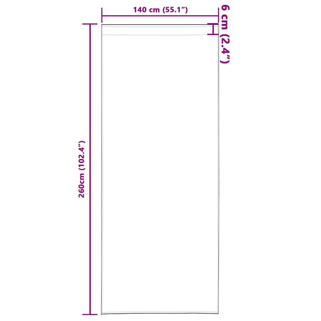 vidaXL κουρτίνες βελούδου 2 τεμ με τσέπες κρεμ 260 x 140 εκ