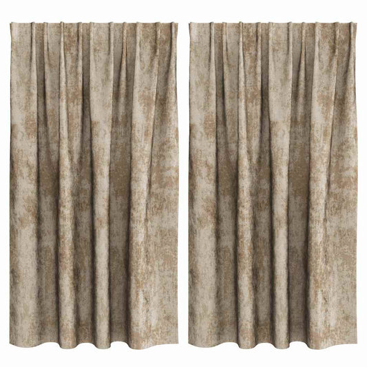 vidaXL Βελούδινες Κουρτίνες 2 τμχ. Μπρονζέ 140 x 140 cm Βελούδο