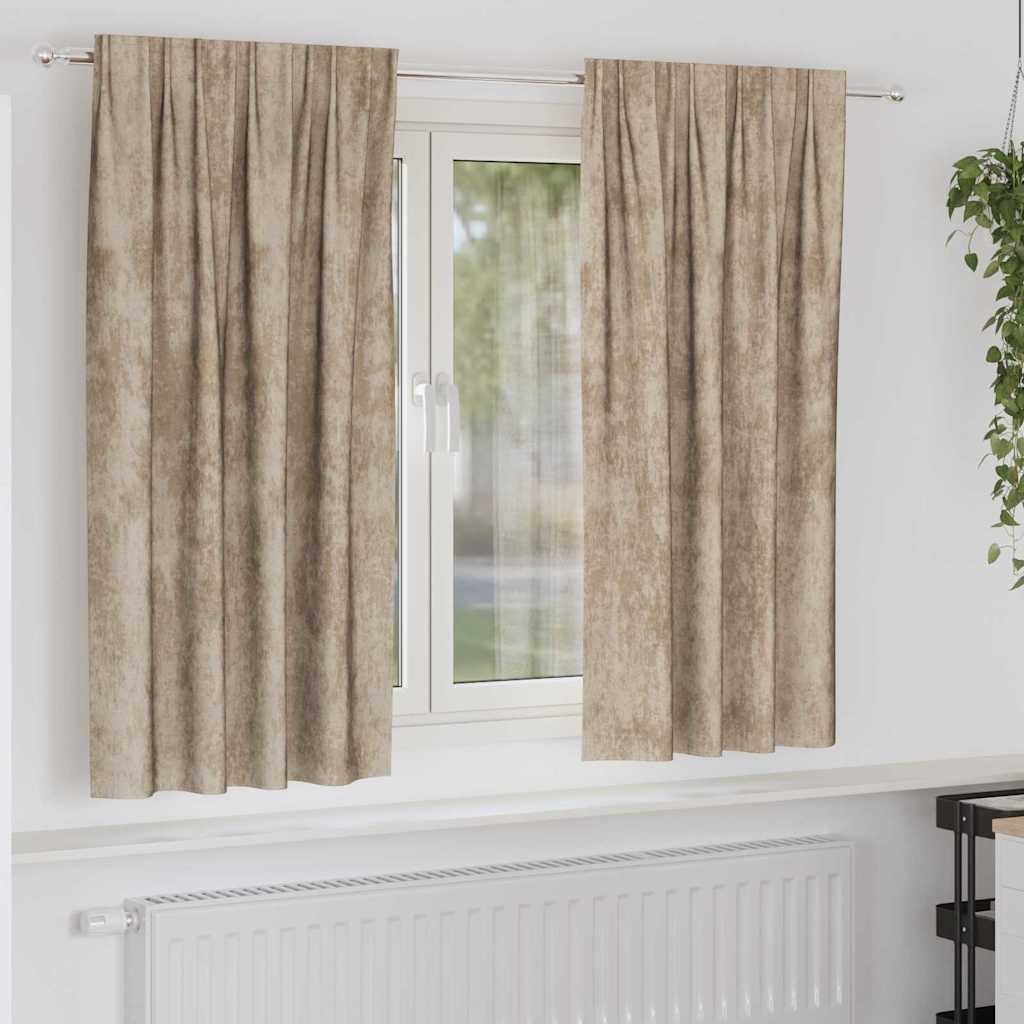vidaXL Βελούδινες Κουρτίνες 2 τμχ. Μπρονζέ 175 x 140 εκ. Βελούδο