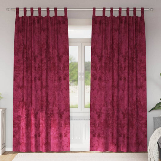 vidaXL Κουρτίνα με κουρτίνες 2 pcs Μπορντό 260 x 140 εκ. Βελούδο