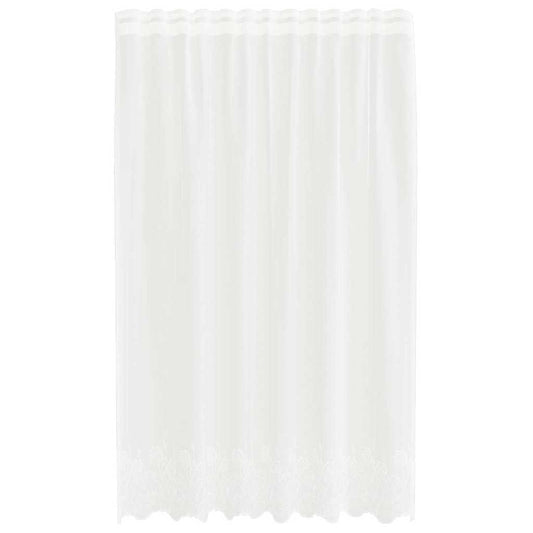 vidaXL Κουρτίνες με κουρτίνες Λευκό 150 x 140 εκ. Πολυεστέρας