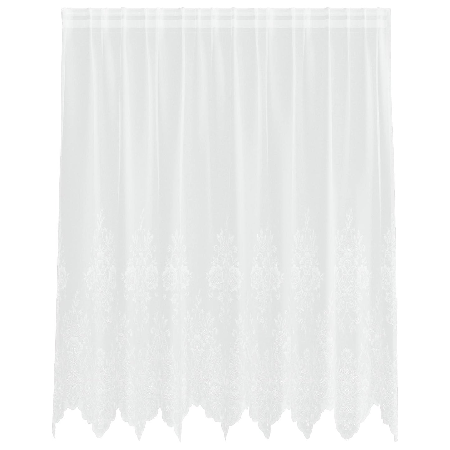 vidaXL Κουρτίνα Δαντέλας Λευκό 180 x 200 cm Πολυεστέρας