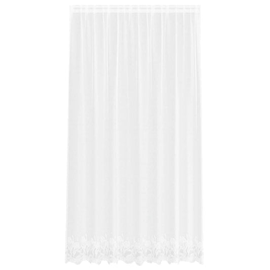 vidaXL Κουρτίνες με κουρτίνες Floral Λευκό 200 x 240 cm Πολυεστέρας