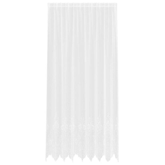 vidaXL Κουρτίνα Δαντέλας με κουρτίνες Λευκό 300 x 200 cm Πολυεστέρας