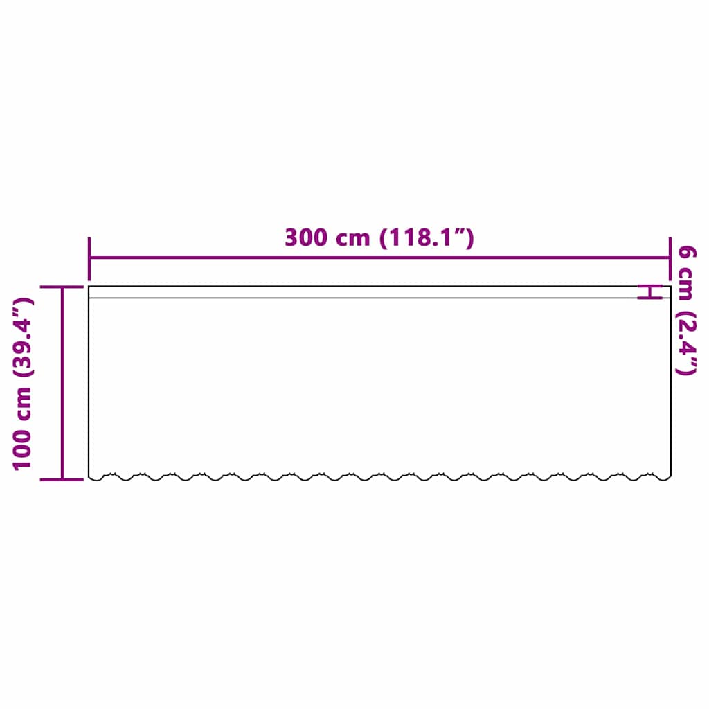 vidaXL Κουρτίνες με κουρτίνες Floral Λευκό 300 x 100 cm Πολυεστέρας