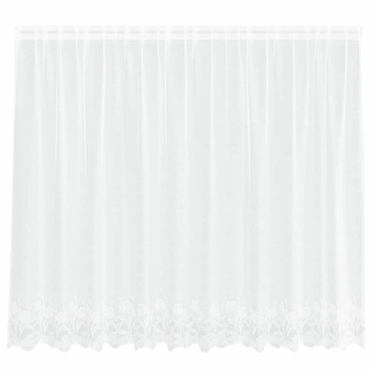 vidaXL Κουρτίνες με κουρτίνες Λευκό Πολυεστέρας
