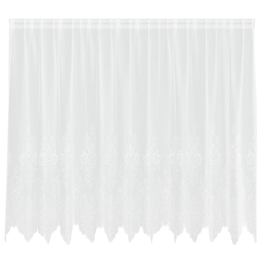 vidaXL Κουρτίνα Δαντέλας με κουρτίνες Λευκό 180 x 300 cm Πολυεστέρας