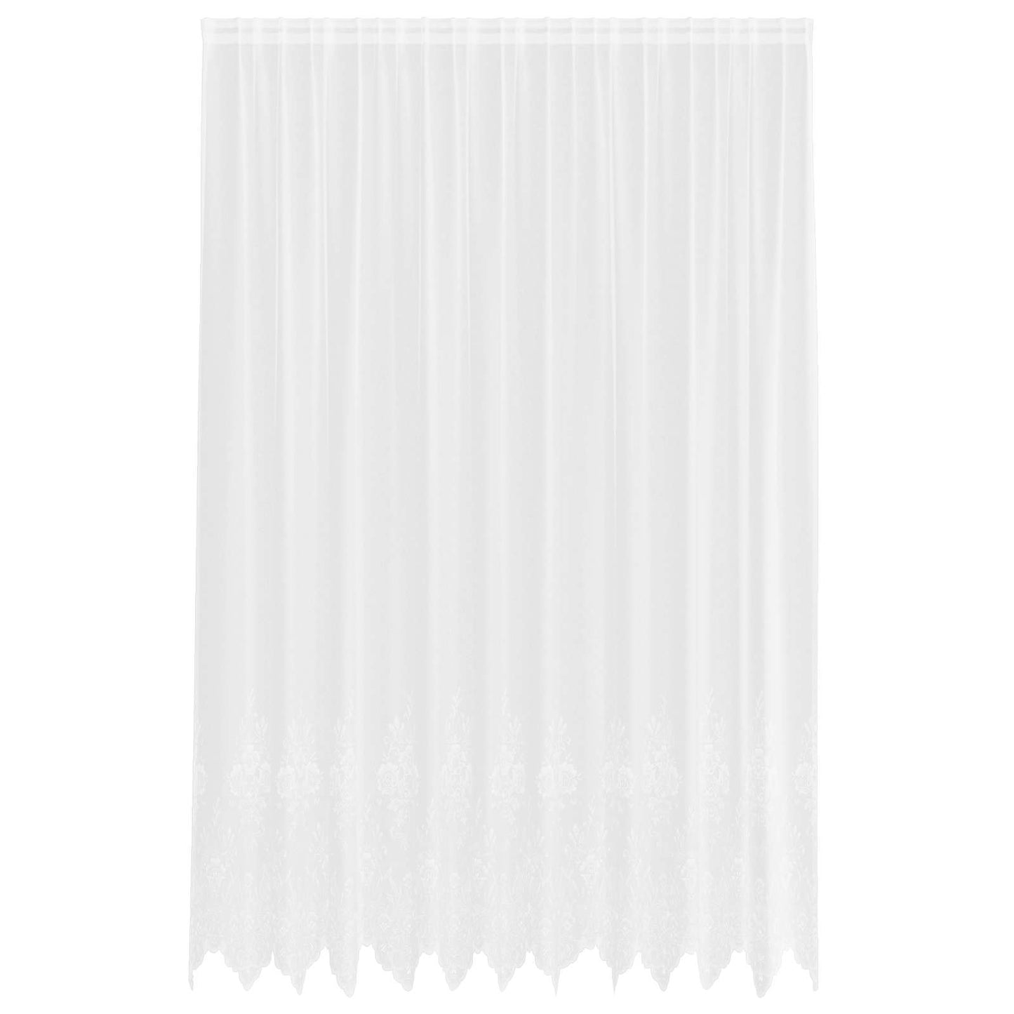 vidaXL Κουρτίνα Δαντέλας με κουρτίνες Λευκό 300 x 300 cm Πολυεστέρας