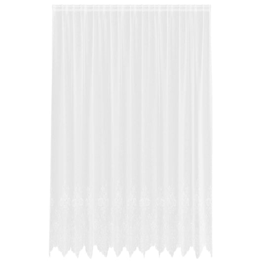 vidaXL Κουρτίνα Δαντέλας με κουρτίνες Λευκό 300 x 300 cm Πολυεστέρας