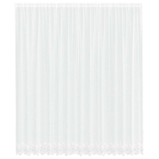 vidaXL Κουρτίνες με κουρτίνες Floral Λευκό 400 x 280 εκ. Πολυεστέρας