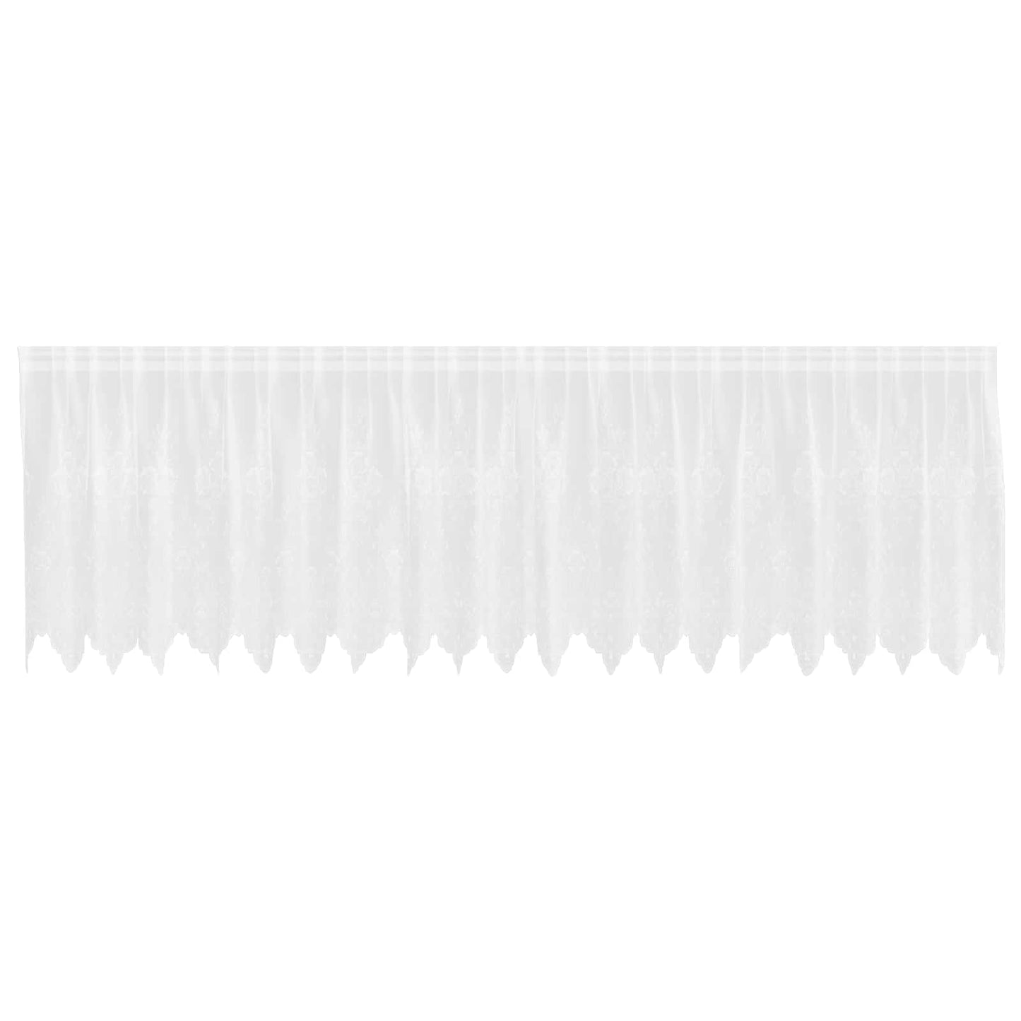 vidaXL Κουρτίνα Δαντέλας με κουρτίνες Λευκό 500x120cm Πολυεστέρας