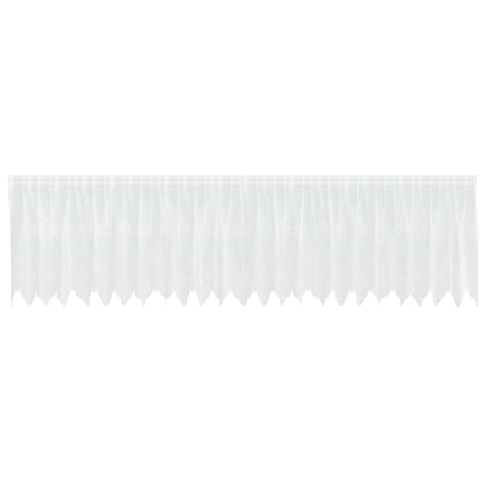 vidaXL Κουρτίνα Δαντέλας με κουρτίνες Λευκό 120 x 600 cm Πολυεστέρας