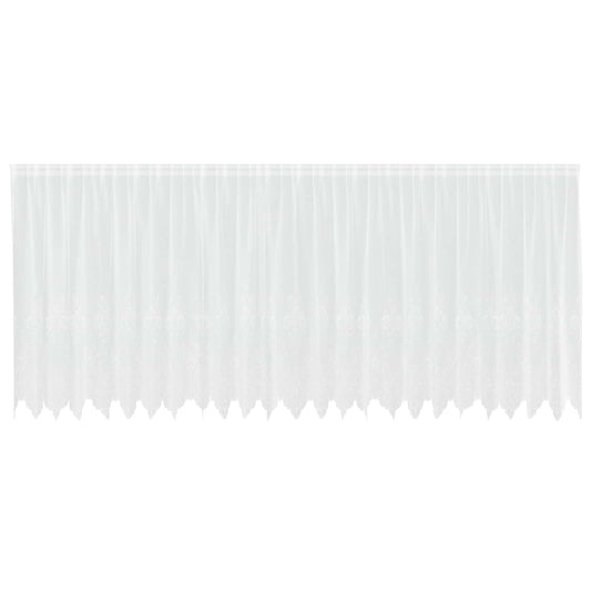 vidaXL Κουρτίνα Δαντέλας με κουρτίνες Λευκό 180 x 600 cm Πολυεστέρας