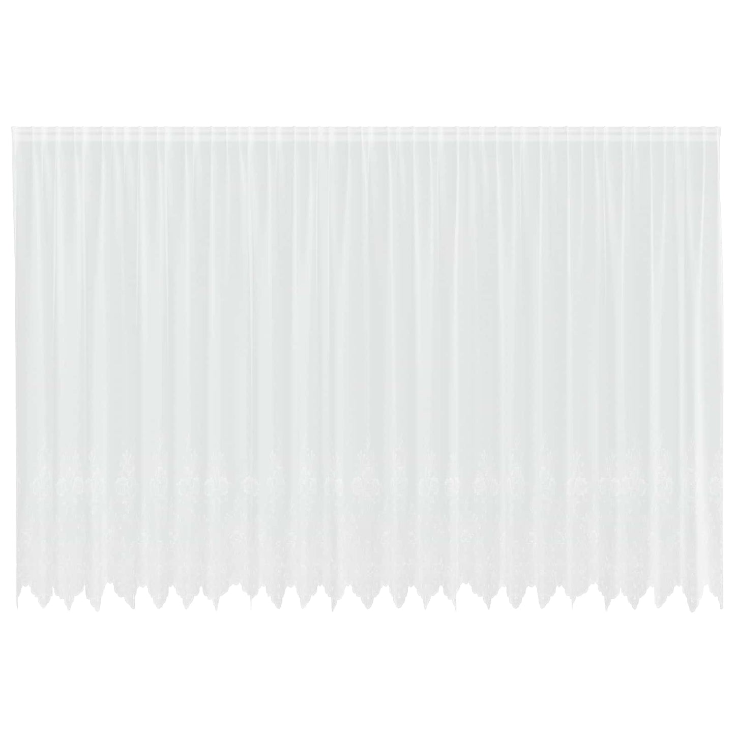 vidaXL Κουρτίνα Δαντέλας με κουρτίνες Λευκό 200 x 600 cm Πολυεστέρας