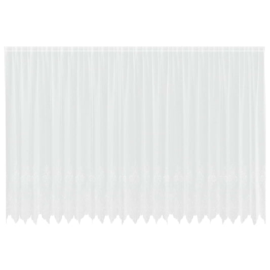 vidaXL Κουρτίνα Δαντέλας με κουρτίνες Λευκό 200 x 600 cm Πολυεστέρας