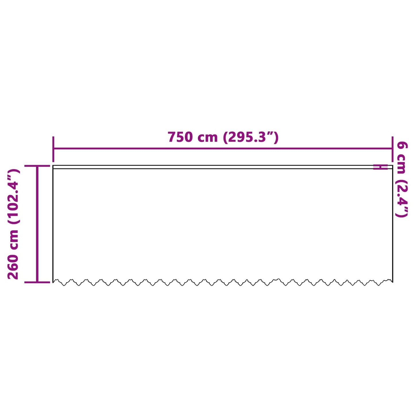 vidaXL Κουρτίνα Δαντέλας με κουρτίνες Λευκό 260x750εκ Πολυεστέρας
