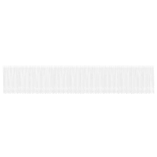 vidaXL Κουρτίνες με κουρτίνες Floral Λευκό 900 x 120 εκ. Πολυεστέρας