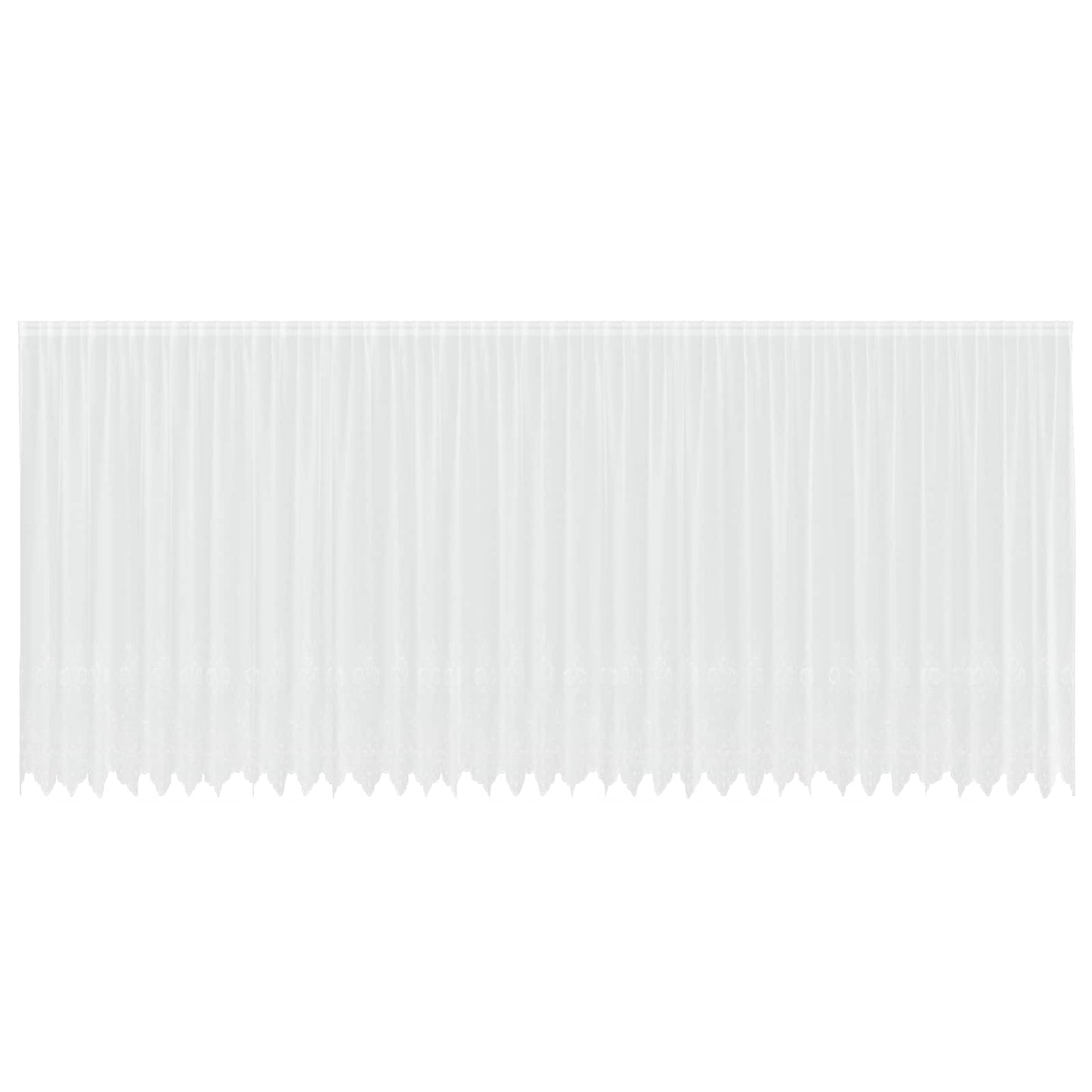 vidaXL Κουρτίνα Δαντέλας με κουρτίνες Λευκό 900 x 240 εκ. Πολυεστέρας