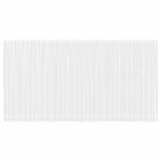 vidaXL Κουρτίνες με κουρτίνες Floral Λευκό 900 x 280 εκ. Πολυεστέρας