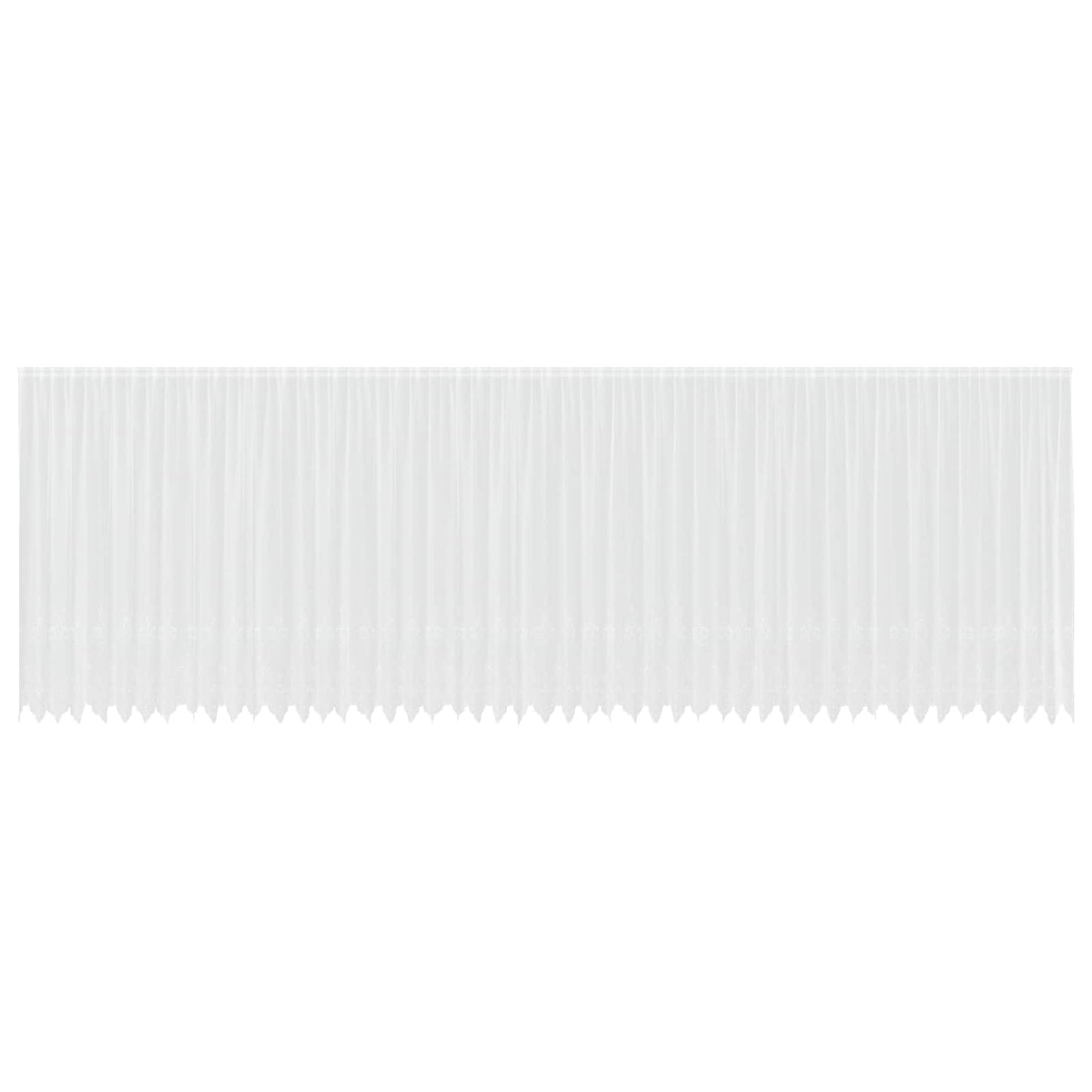 vidaXL Κουρτίνες με κουρτίνες Floral Λευκό 1200 x 200 εκ. Πολυεστέρας