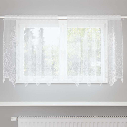 vidaXL Κουρτίνες με κουρτίνες Λευκό 150 x 80 cm Πολυεστέρας