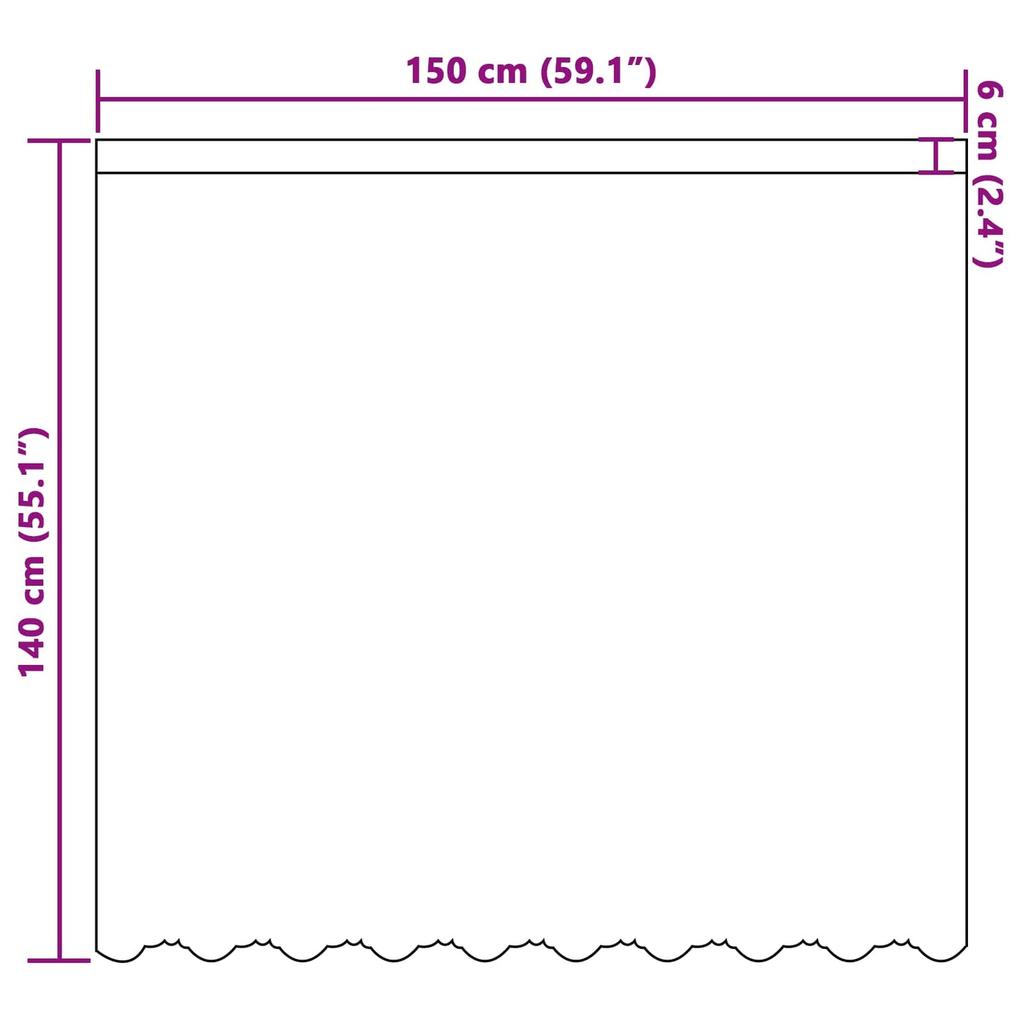 vidaXL Κουρτίνα Δαντέλας με κουρτίνες Λευκό 140 x 150 cm Πολυεστέρας