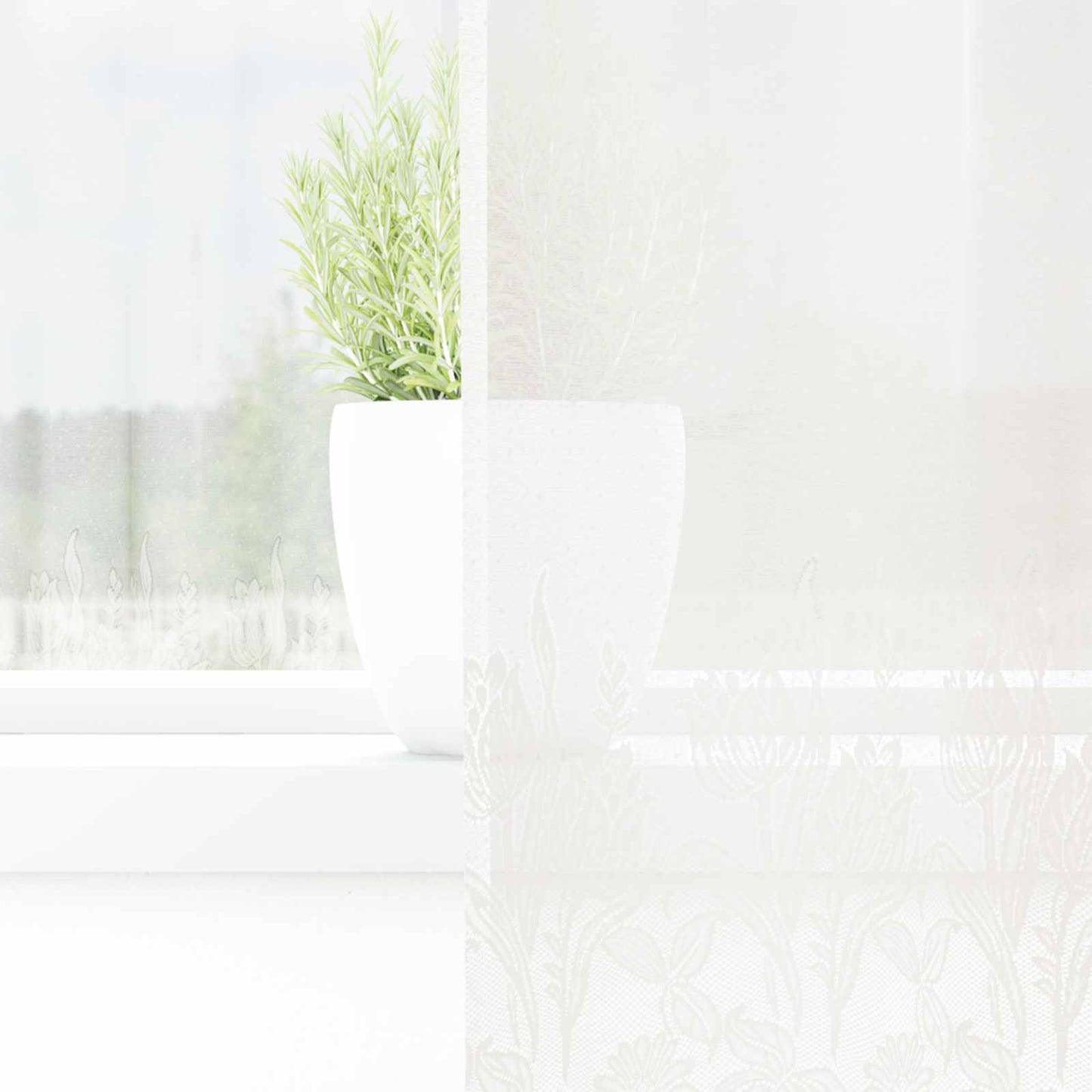 vidaXL Κουρτίνα Δαντέλας με κουρτίνες Λευκό 240 x 150 cm Πολυεστέρας