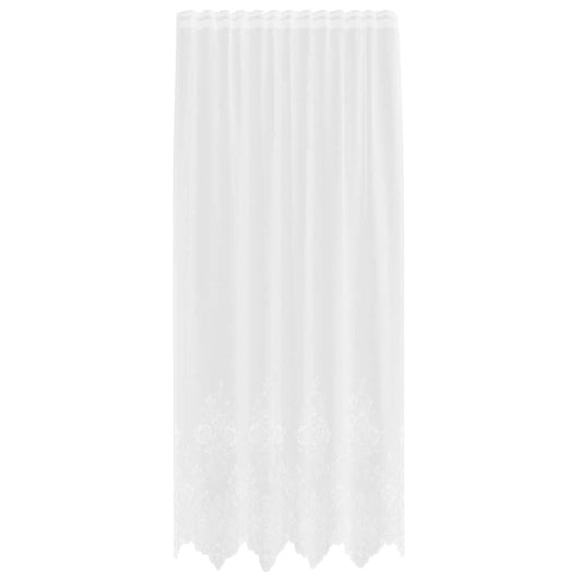 vidaXL Κουρτίνες με κουρτίνες Floral Λευκό 150 x 240 εκ. Πολυεστέρας