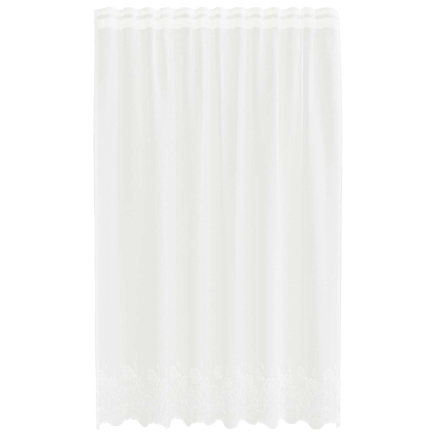 vidaXL Κουρτίνα Δαντέλας με κουρτίνες Λευκό 240 x 150 cm Πολυεστέρας