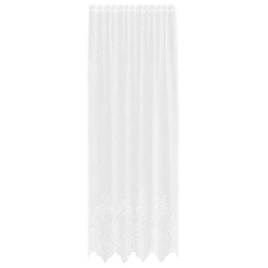 vidaXL Κουρτίνες με κουρτίνες Λευκό 150 x 300 cm Πολυεστέρας
