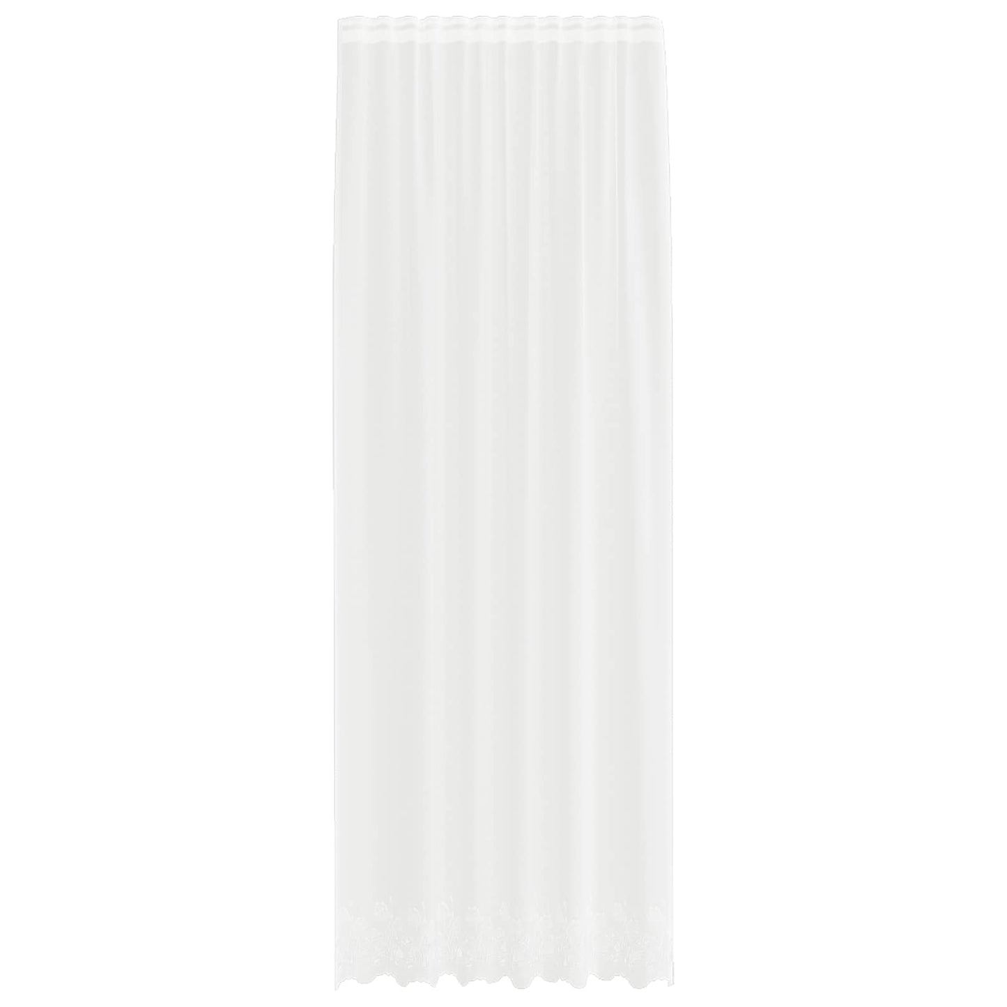vidaXL Κουρτίνα Δαντέλας με κουρτίνες Λευκό 300 x 150 cm Πολυεστέρας