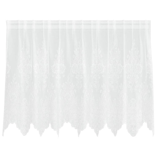 vidaXL Κουρτίνα Δαντέλας με κουρτίνες Λευκό 200x80cm Πολυεστέρας