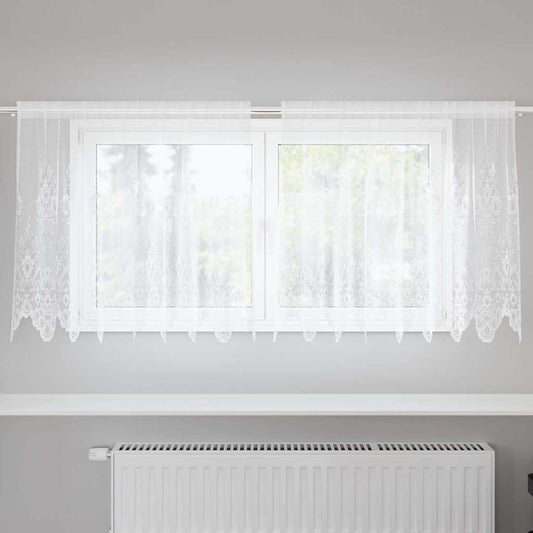vidaXL Κουρτίνες με κουρτίνες Λευκό 200 x 100 cm Πολυεστέρας