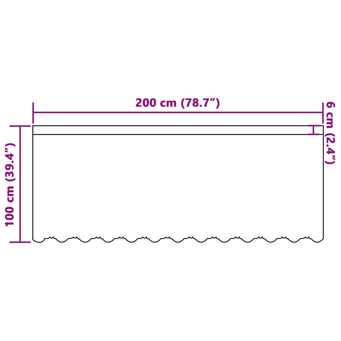 vidaXL Κουρτίνα Δαντέλας με κουρτίνες Λευκό 100 x 200 cm Πολυεστέρας