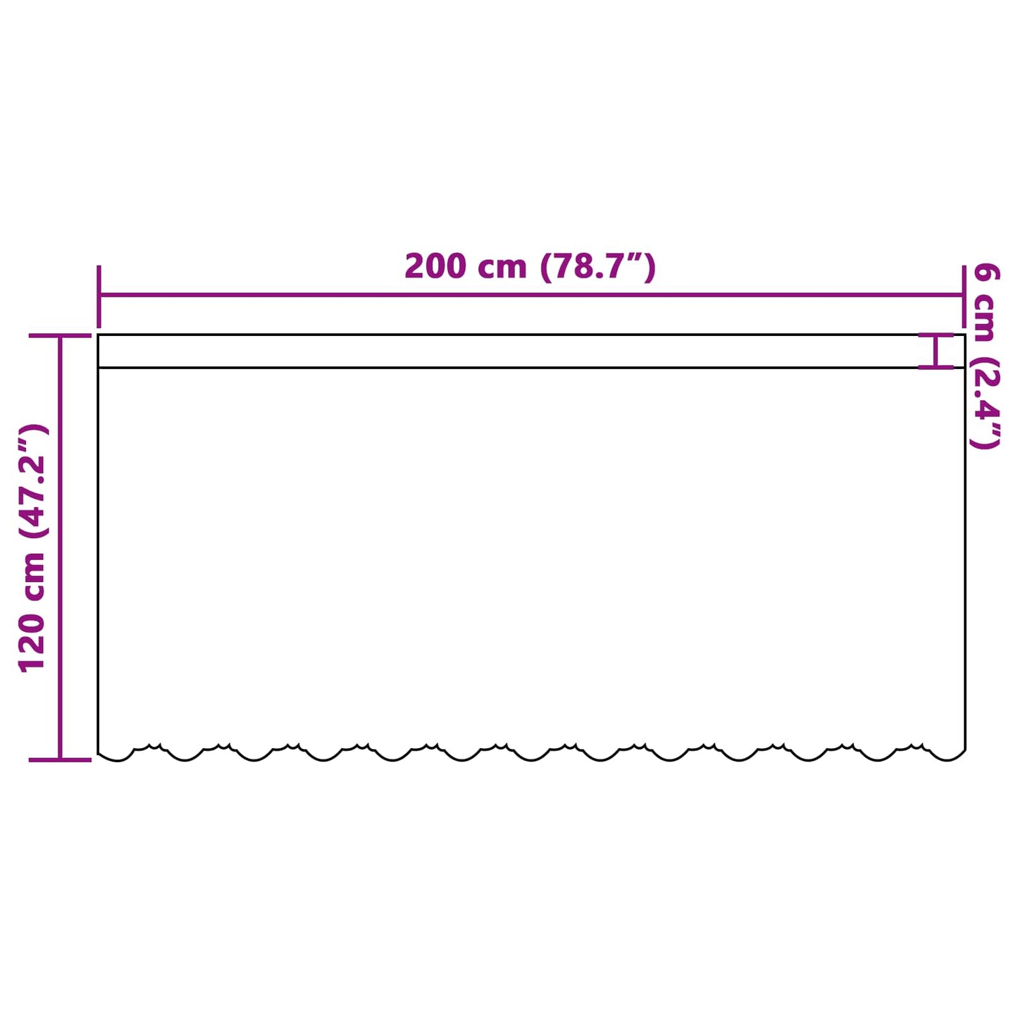 vidaXL Κουρτίνα Δαντέλας Λευκό 200 x 120 εκατοστά Πολυεστέρας