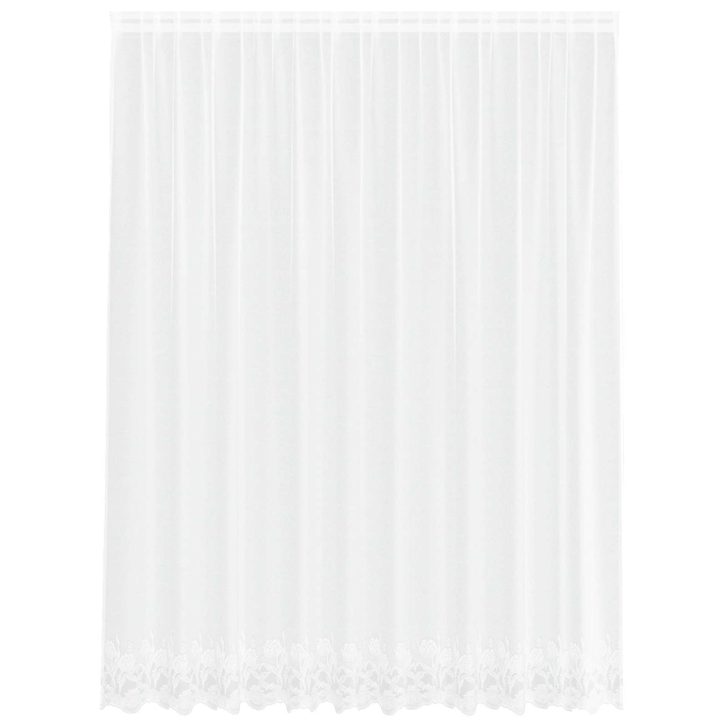 vidaXL Κουρτίνα Δαντέλας Λευκό 220 x 300 cm Πολυεστέρας