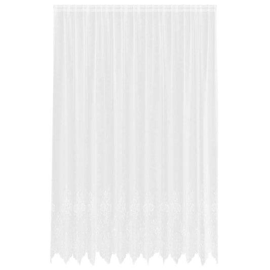 vidaXL Κουρτίνες με κουρτίνες Floral Λευκό 300 x 300 cm Πολυεστέρας