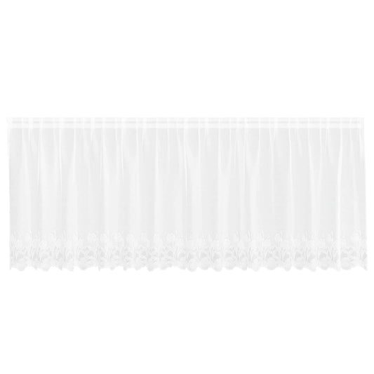 vidaXL Κουρτίνα Δαντέλας με κουρτίνες Λευκό 100 x 400 cm Πολυεστέρας