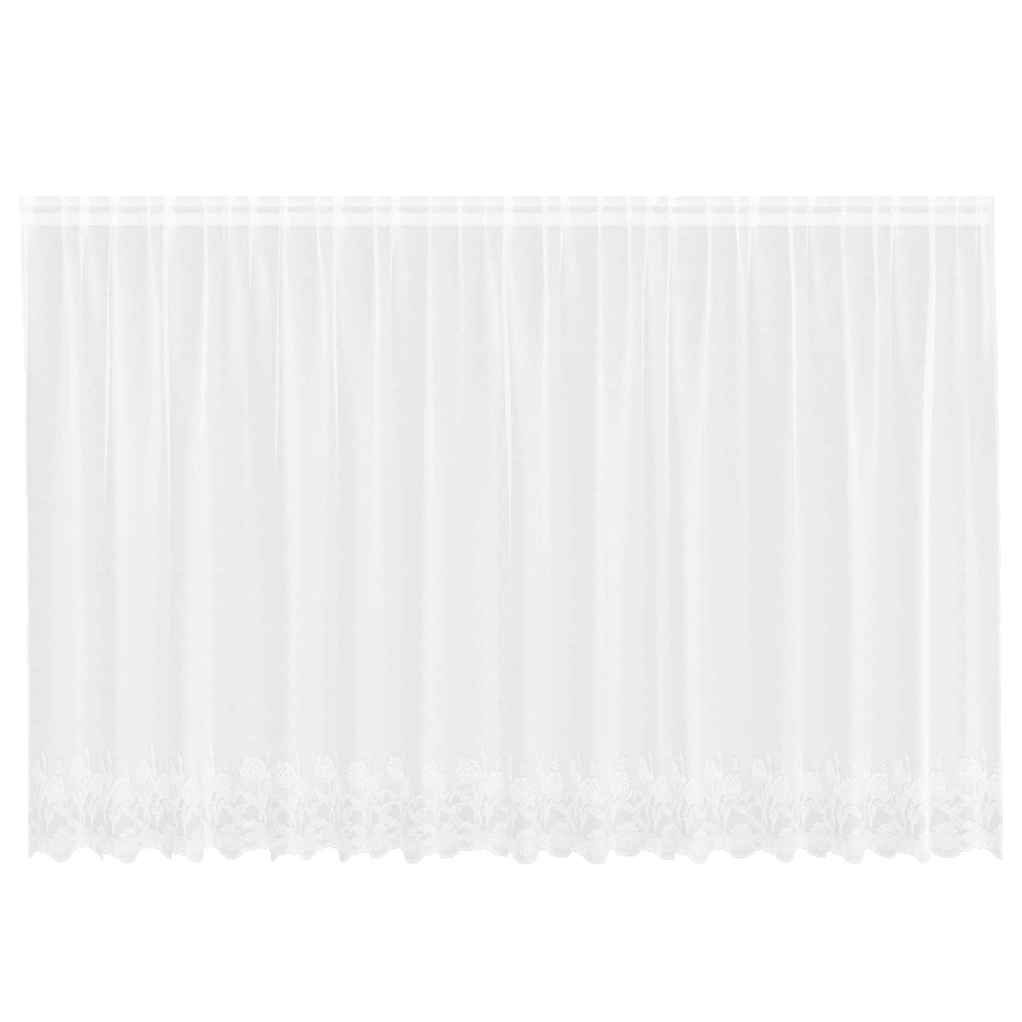 vidaXL Κουρτίνες με κουρτίνες Λευκό 500x100cm Πολυεστέρας